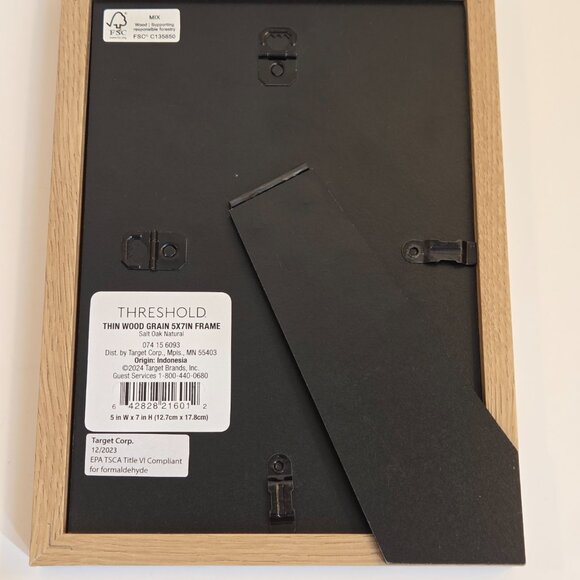 Threshold 5×7 Thin Wood Frame – Salt Oak, New - Picture 3 of 4